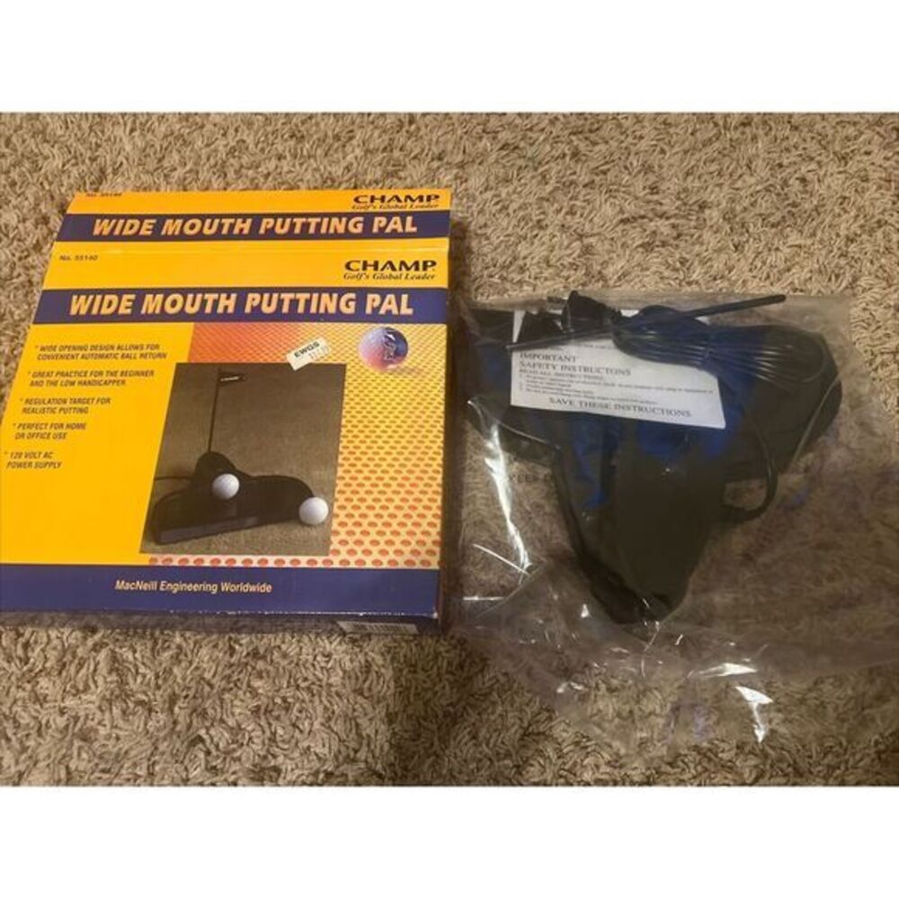 CHAMP Golf Ball Putt Return Indoor Putting Pal Wide Mouth Hole Electronic‎